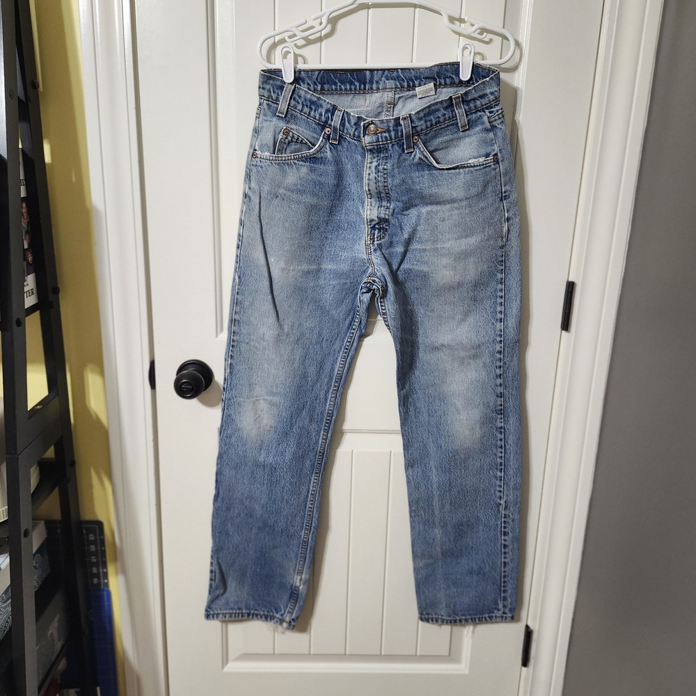 90s Vintage Levi's 505 Blue Jeans USA Men's 33x32 Straight Leg 1997